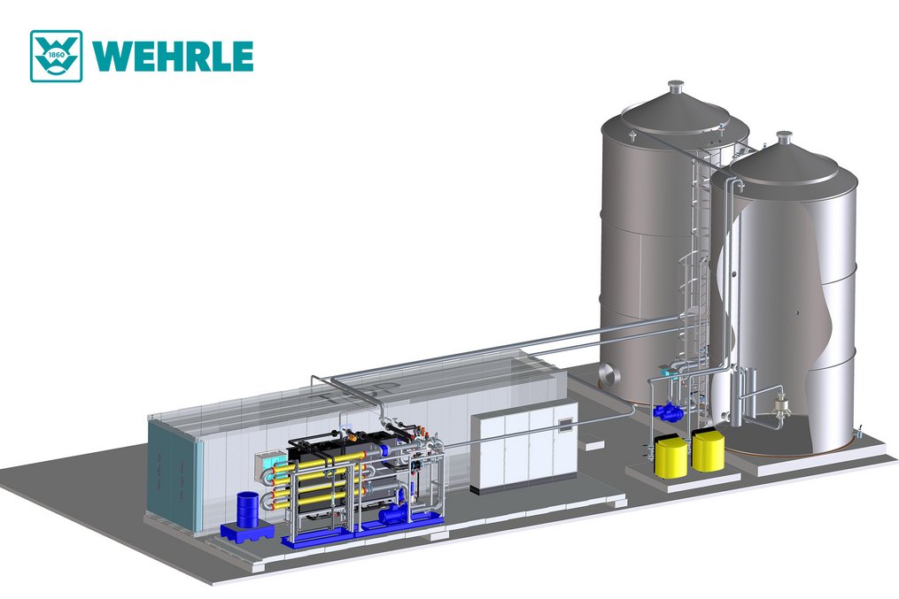 3D-Ansicht - Membranbioreaktor zur Behandlung von Industrieabwasser und Deponiesickerwasser