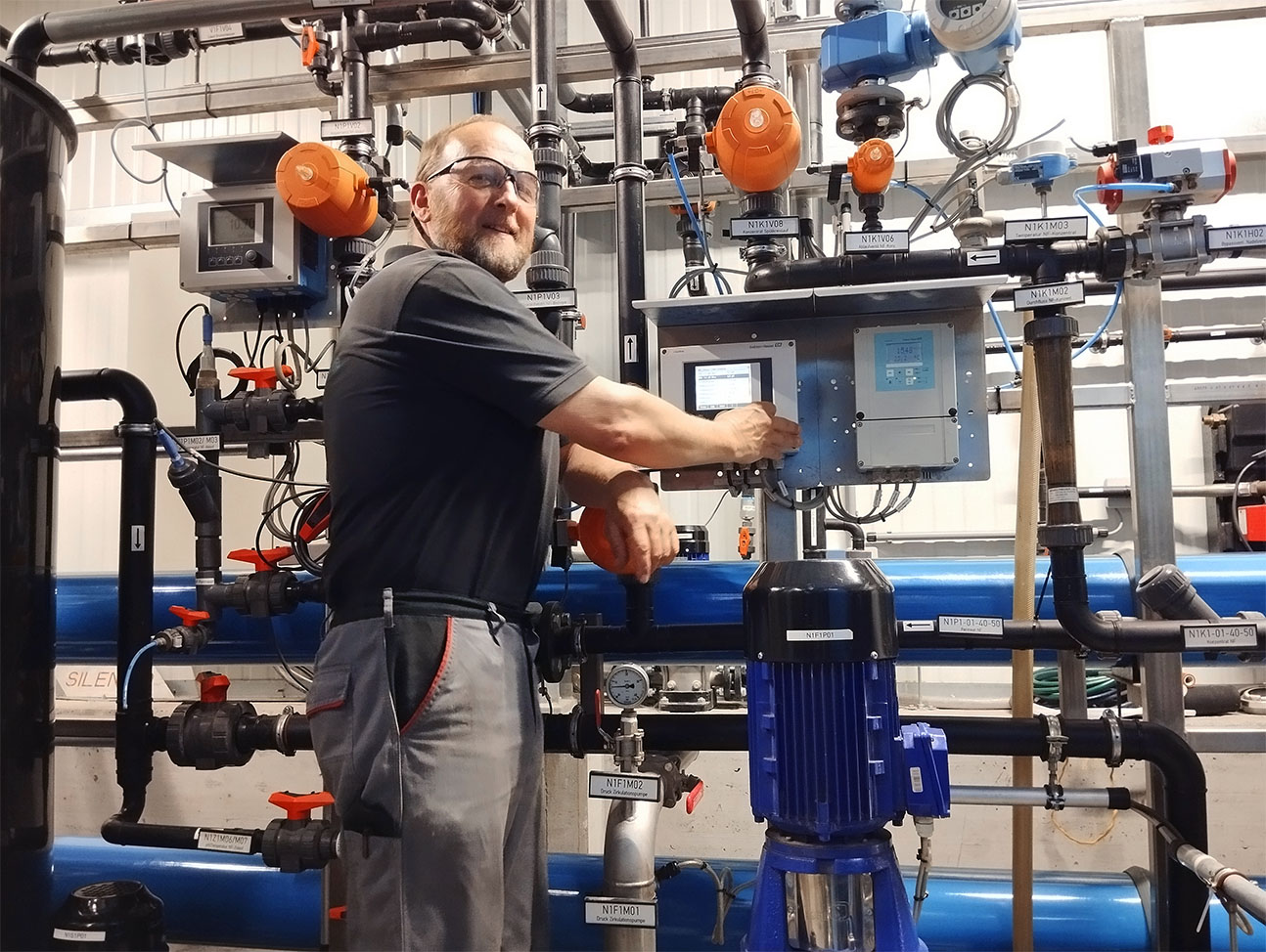 plant operator Rudolf Unterrainer - Riederberg - landfill leachate plant - WEHRLE