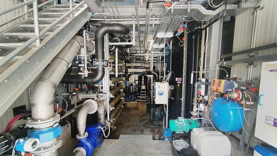BIOMEMBRAT plus - indoor view of the landfill leachate treatment system - WEHRLE-WERK AG